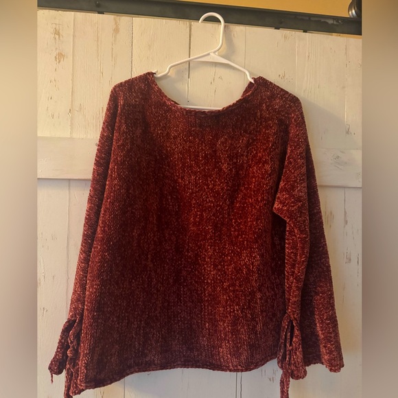 Cozy Chenille Bell Sleeve Sundance Sweater - Picture 3 of 7